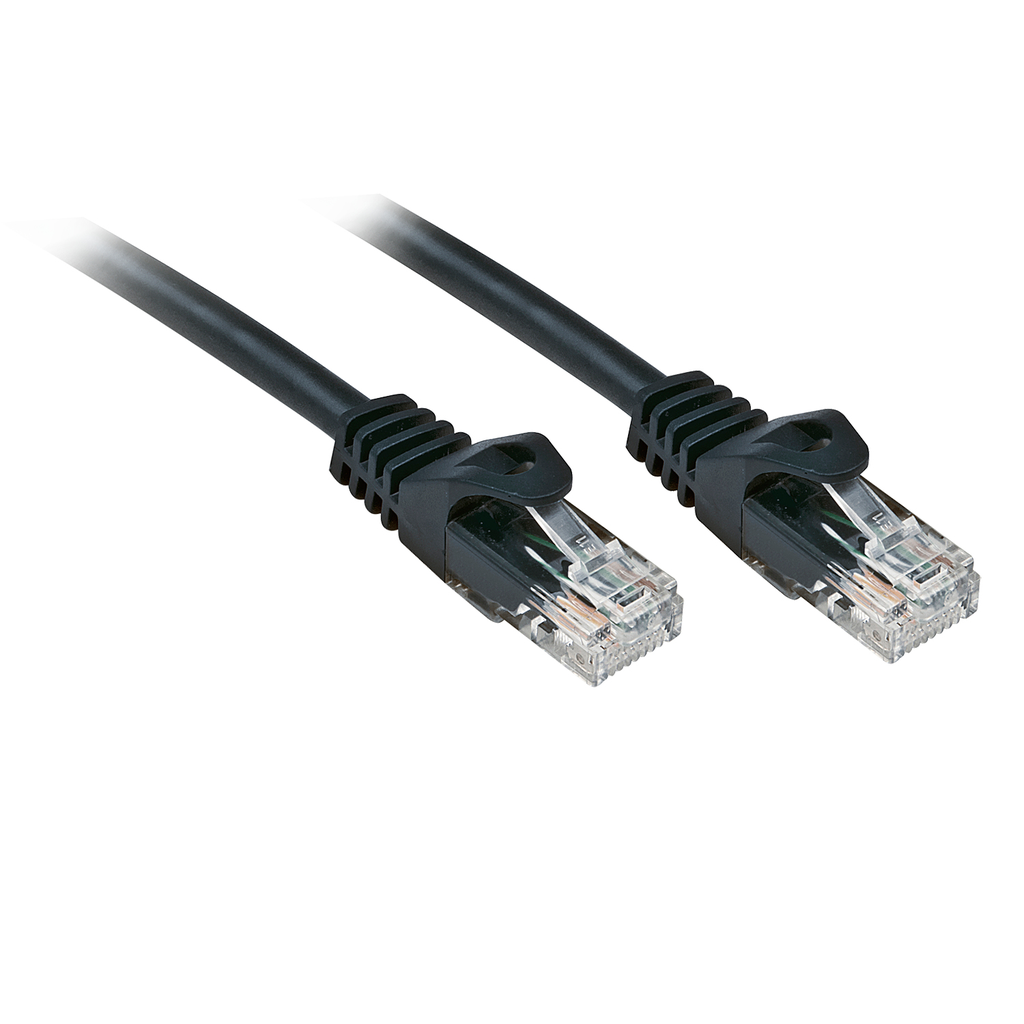 Lindy RJ-45/RJ-45 Cat6 0.3m - 0.3 m - Cat6 - U/UTP (UTP) - RJ-45 - RJ-45 - Black