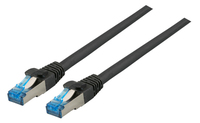 EFB Elektronik RJ45 Patchkabel S/FTP, Cat.6A, Cat.7 Rohkabel TPE superflex, 3m, schwarz