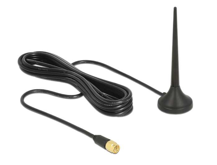 Delock 12416 - 3 dBi - 0.8 - 0.96 / 1.71 - 2.7 GHz - 50 ? - Omni-directional antenna - SMA - Vertical polarization