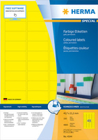 HERMA 4544 - Yellow - Rounded rectangle - Matte - 45.7 mm - 21.2 mm - 4800 pc(s)