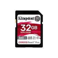 Kingston Canvas React Plus - 32 GB - SD - Class 10 - UHS-II - 300 MB/s - 260 MB/s