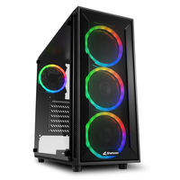 Sharkoon TG4M RGB - PC - Schwarz - ATX - micro ATX - Mini-ITX - Gaming - Multi - Taschenlüfter