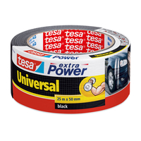 Tesa Extra Power - Schwarz - Befestigung - Handwerk - Kennzeichnung - Reparatur - Metall - Holz - 25 m - 50 mm