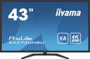 Iiyama ProLite X4373UHSU-B1 - 108 cm (42.5 Zoll) - 3840 x 2160 Pixel - 4K Ultra HD - 3 ms - Schwarz