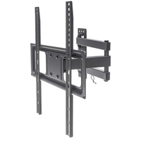 Manhattan TV & Monitor Mount - Wall - Full Motion - 1 screen - Screen Sizes: 32-55" - Black - VESA 100x100 to 400x400mm - Max 35kg - LFD - Tilt & Swivel with 3 Pivots - Lifetime Warranty - 35 kg - 81.3 cm (32") - 139.7 cm (55") - 100 x 100 mm - 400 x 400 mm - Black