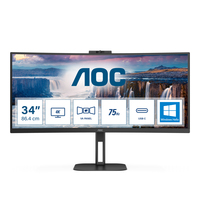 AOC V5 CU34V5CW/BK - 86.4 cm (34") - 3440 x 1440 pixels - LED - Black