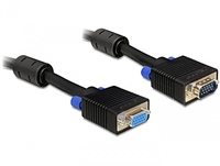 Delock 2m VGA Cable - 2 m - VGA (D-Sub) - VGA (D-Sub) - Black - Male/Female