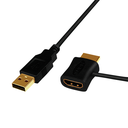 LogiLink CH0081 - HDMI Typ A (Standard) - HDMI + USB - Männlich - Weiblich - Gerade - Gerade