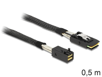 Delock 83388 - 0,5 m - Mini SAS HD x 4 SFF 8643 - Mini SAS x 4 36 Pin SFF 8087 - Männlich/Männlich - Schwarz