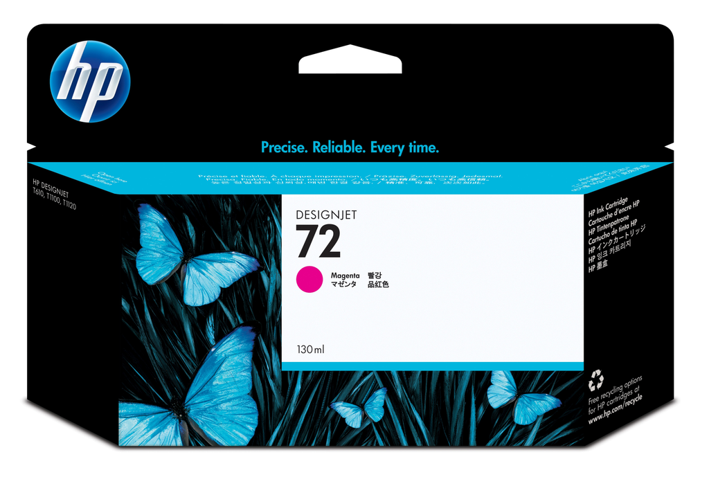 HP 72 130-ml Magenta Ink Cartridge - High (XL) Yield - Pigment-based ink - 130 ml - 1 pc(s)