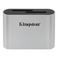 Kingston Workflow SD Reader - SD - SDHC - SDXC - Black - Silver - USB 3.2 Gen 1 (3.1 Gen 1) - Windows 10 - Windows 10 Education - Windows 10 Education x64 - Windows 10 Enterprise - Windows 10... - Mac OS X 10.10 Yosemite - Mac OS X 10.11 El Capitan - Mac OS X 10.1