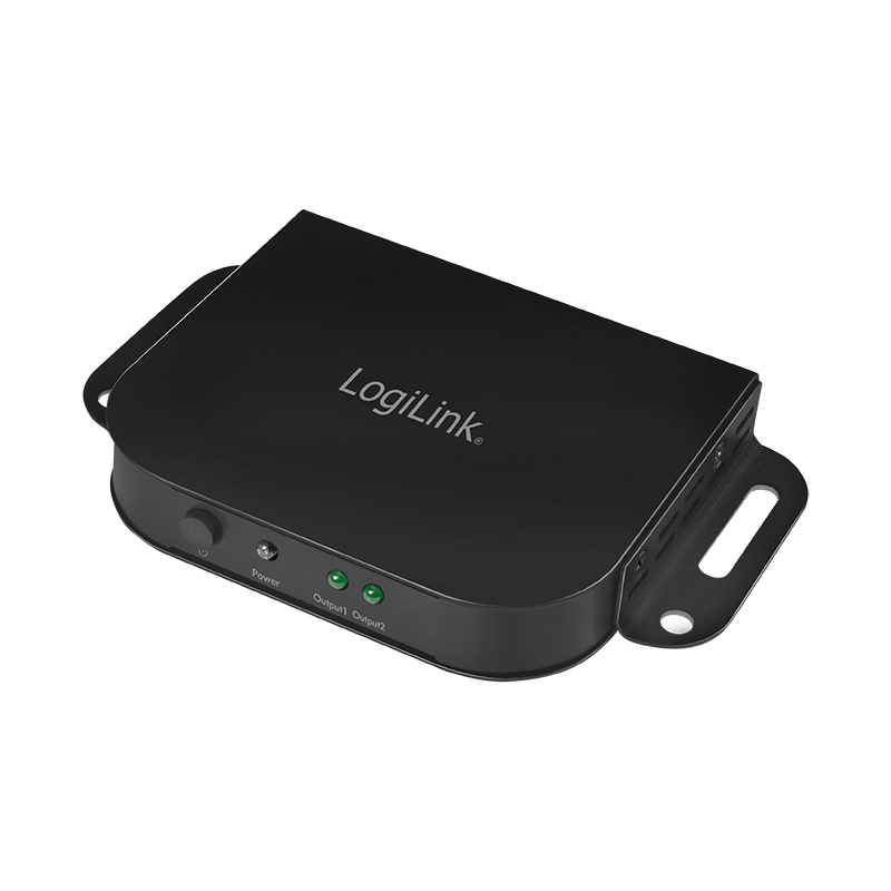 LogiLink CV0142 - HDMI - 2x HDMI - 2.0b - Black - Aluminium - 4K Ultra HD