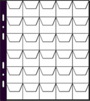 Pagna 30322-19 - Coin holders sheets - Schwarz - Transparent - 3,5 cm - 5 Stück(e) - 215 x 235 mm - 30 Münzen