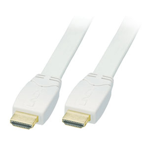 Lindy HDMI 1.3/1.4 Premium Flachkabel Weiss - Kabel