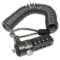 LogiLink NBS004 - 1.8 m - Combination lock - Zinc steel - Black