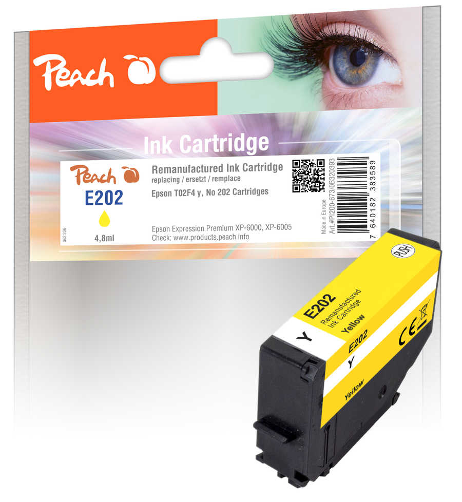 Peach Patrone Epson No. 202 yel PEA T02F4 REM FW