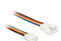 Delock 85361 - 0,3 m - 4-pin PWM - 4-pin PWM - Männlich - Weiblich - Schwarz - Blau - Rot - Weiß - Gelb