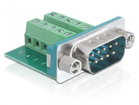 Delock Sub-D 9-p M - 9-p D-Sub M - Green - Silver - 1 pc(s)