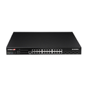 Edimax Surveillance 24-Port Gigabit PoE+ Web Smart Switch with 4-Port 10GbE SFP+ Uplinks - Managed - L2 - Gigabit Ethernet (10/100/1000) - Power over Ethernet (PoE) - Rack mounting - 1U