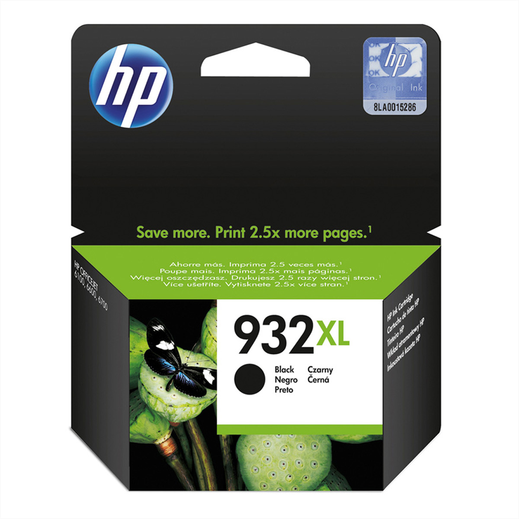 HP 932XL - Original - Pigment-based ink - Black - HP Officejet 7110/6100/7610/6700 - 1 pc(s) - Inkjet printing