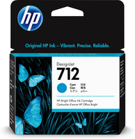 HP 712 29-ml Cyan DesignJet Ink Cartridge - Standard Yield - Dye-based ink - 27 ml - 1 pc(s) - Single pack