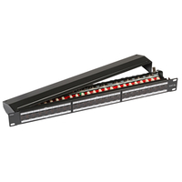 EFB Elektronik Patchpanel STP 24xRJ45 Cat.6A/Class EA, 19“ 1HE, RAL9005 schwarz