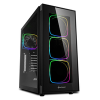 Sharkoon TG6 RGB - Midi Tower - PC - Schwarz - ATX - micro ATX - Mini-ITX - 16,5 cm - 40 cm