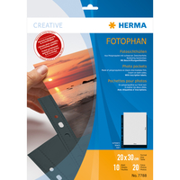 HERMA Fotophan Fotosichthüllen 20x30 cm hoch schwarz 10 Hüllen - Schwarz - Transparent - Porträt - 230 mm - 310 mm - 10 Stück(e)