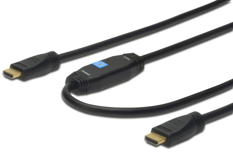 DIGITUS HDMI High Speed Anschlusskabel mit Ethernet und Signalverstärker