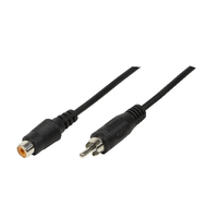 LogiLink RCA - RCA - 5m - RCA - Männlich - RCA - Weiblich - 5 m - Schwarz