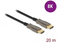 Delock 84038 - 20 m - HDMI Type A (Standard) - HDMI Type A (Standard) - 48 Gbit/s - Black