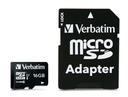 Verbatim Premium - 16 GB - MicroSDHC - Class 10 - 10 MB/s - 10 MB/s - Black