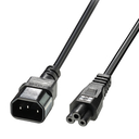 Lindy 3m IEC C14 to IEC C5 Extension Cable - 3 m - C14 coupler - C5 coupler