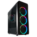 LC-Power Gaming 703B - Quad-Luxx - Midi Tower - PC - Black - ATX - micro ATX - Mini-ITX - Metal - Plastic - Tempered glass - Gaming