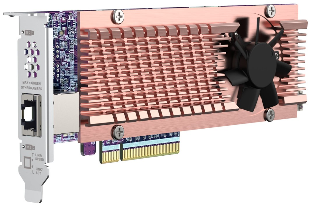 QNAP Card QM2 - M.2 - PCIe - RJ-45 - Niedriges Profil - PCIe 4.0 - RJ-45 - NAS / Storage server