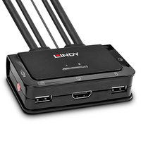 Lindy 2 Port HDMI 10.2G - USB 2.0 & Audio KVM Switch - 1920 x 1080 pixels - Black