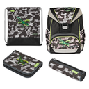 Herlitz UltraLight Plus Camo Dragon - Pencil pouch - Sporttasche - Federmäppchen - Schultasche - Junge - Weiterführende & Grundschule - Rucksack - 15 l - Fronttasche - Seitentasche