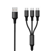 ACV 2GO 797156 - 1,5 m - USB B - 3x USB C - Schwarz