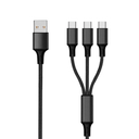 ACV 2GO 797156 - 1,5 m - USB B - 3x USB C - Schwarz