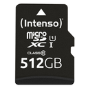 Intenso microSD 512GB UHS-I Perf CL10| Performance - 512 GB - MicroSD - Class 10 - UHS-I - Class 1 (U1) - Shock resistant - Temperature proof - Waterproof - X-ray proof