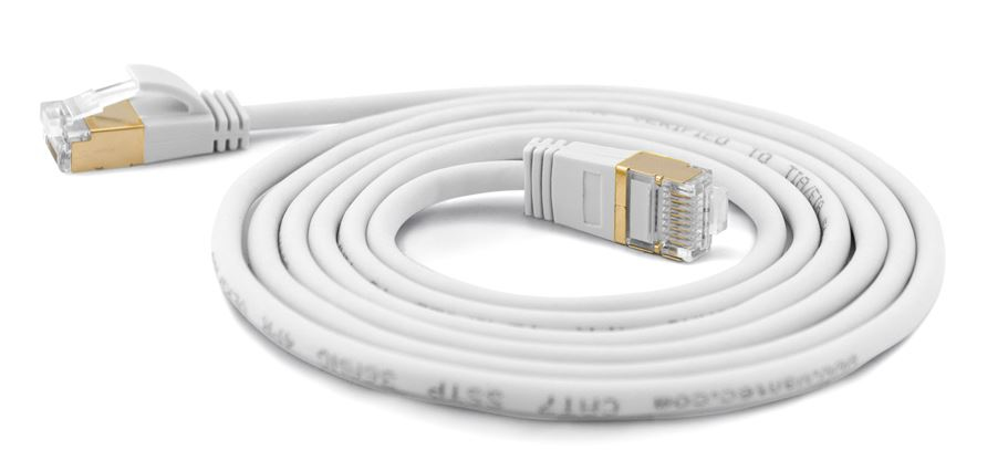 WANTEC 7116 - 0.5 m - Cat7 - S/FTP (S-STP) - RJ-45 - RJ-45 - White