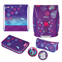 Herlitz FiloLight Plus Sea Bubbles - Pencil pouch - Sport bag - Pencil case - School bag - Girl - Grade & elementary school - Backpack - 16 L - Front pocket - Side pocket