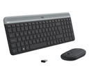 Logitech MK470 Slim Combo - Full-size (100%) - RF Wireless - QWERTY - Graphite - Mouse included