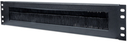 Intellinet 19" Cable Entry Panel - 2U - with Brush Insert - Black - Black - Steel - 2U - 48.3 cm (19") - 483 mm - 15 mm