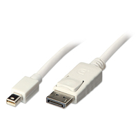 Lindy Mini DP to DP cable - white 3m - 3 m - Mini DisplayPort - DisplayPort - Male - Male - 3840 x 2160 pixels