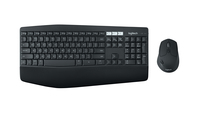 Logitech MK850 Performance Wireless Keyboard and Mouse Combo - Full-size (100%) - Wireless - RF Wireless + Bluetooth - QWERTY - Black - Mouse included