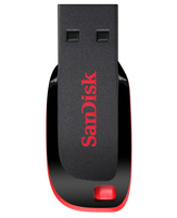 SanDisk Cruzer Blade - 16 GB - USB Typ-A - 2.0 - Ohne Deckel - 2,5 g - Schwarz - Rot