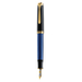 Pelikan M600 - Schwarz - Blau - Gold - Integriertes Befüllsystem - Gold - Kursiv nib - Gold/Rhodium - Fein