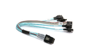 Supermicro IPASS -> 4 SATA Cable - 23-cm - 0.23 m - Blue