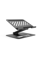 PORT Designs 2 IN 1 USB-C docking station with notebook stand - Notebook stand - Black - Aluminium - 254 - 439.4 mm (10 - 17.3") - 45 - 205 mm - 0 - 90°